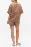 Oversize Short Sleeve Shirt  Cinnamon Spice Stripe  hi-res