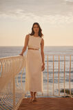Bead Detail Cut Out Dress  Whisper White  hi-res