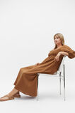 Linen Puff Sleeve Sun Dress  Cinnamon Spice  hi-res