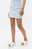 Denim Button Skirt  Glacier Denim  hi-res