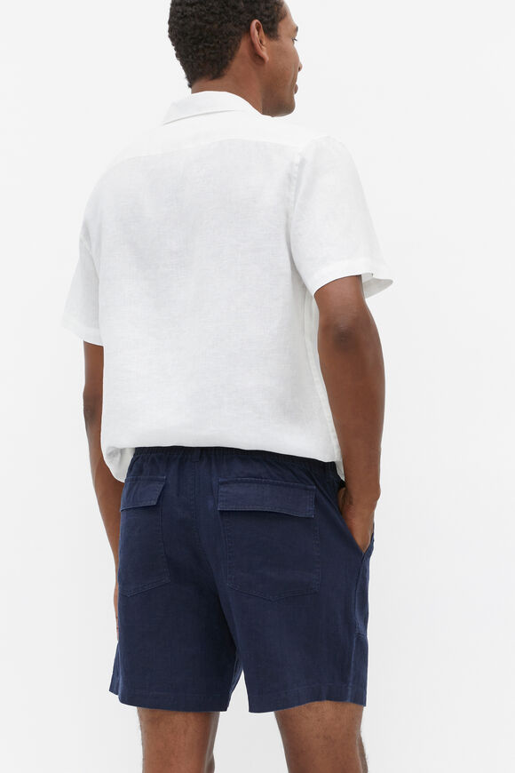 Linen Utility Short  Midnight Blue  hi-res