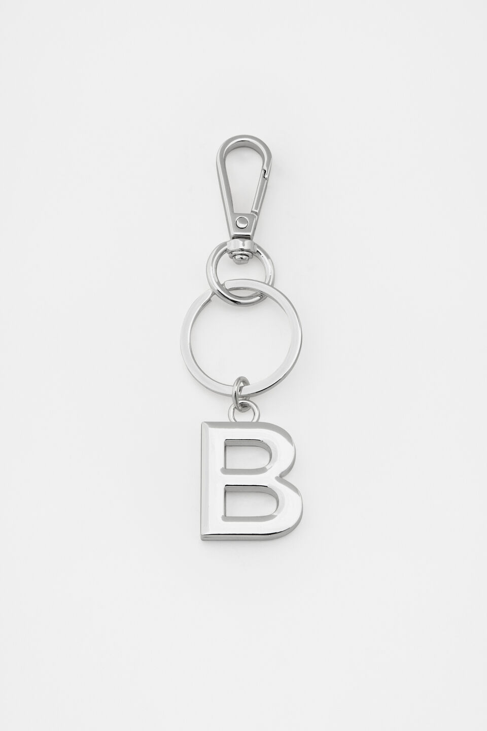 Silver Initials Keyring  B