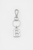 Silver Initials Keyring  B  hi-res