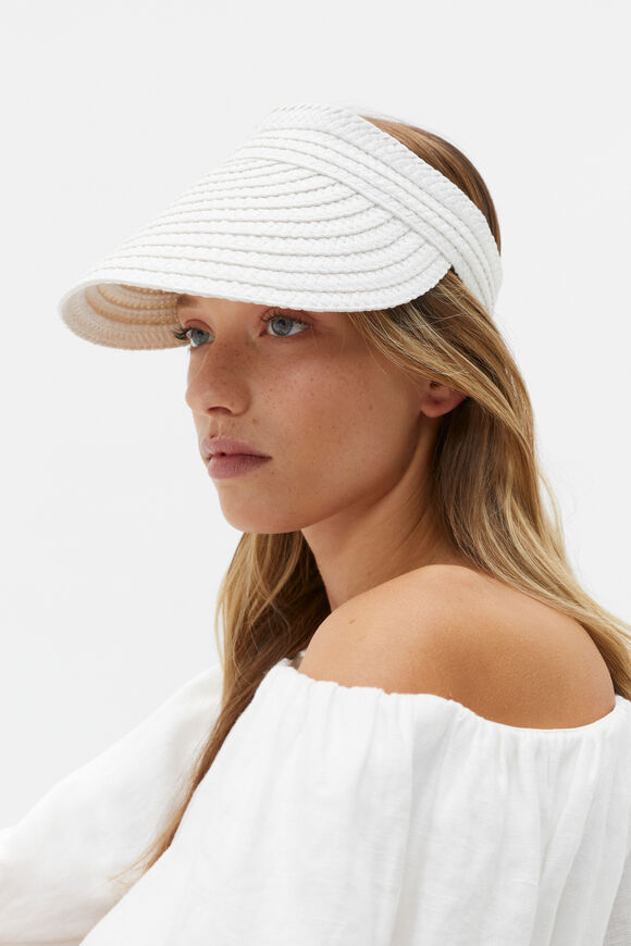 Woven Wrap Visor  White  hi-res