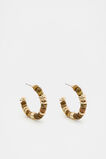 Stone Beaded Hoop  Multi  hi-res