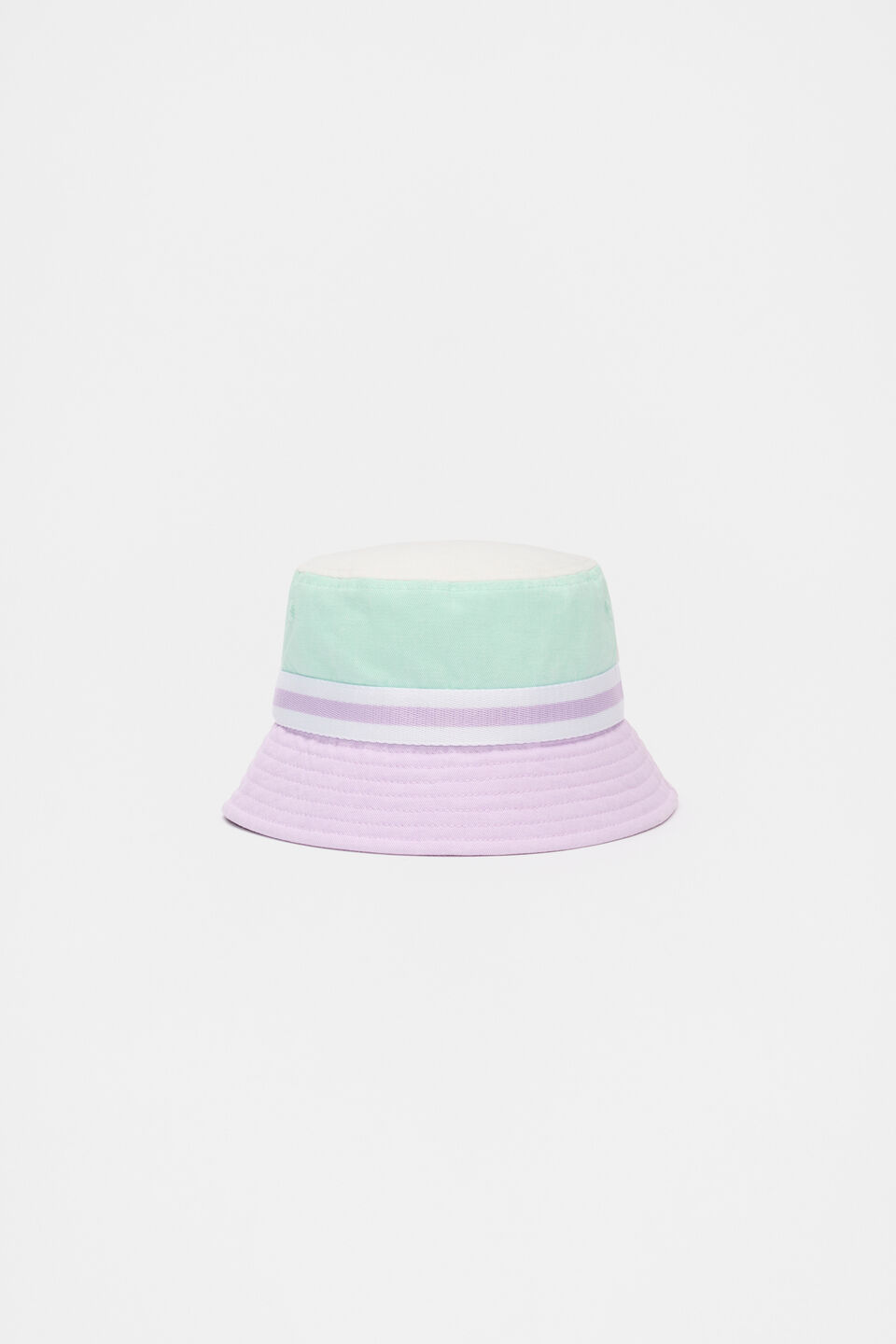 Mini Colourblock Bucket Hat  Soft Lilac
