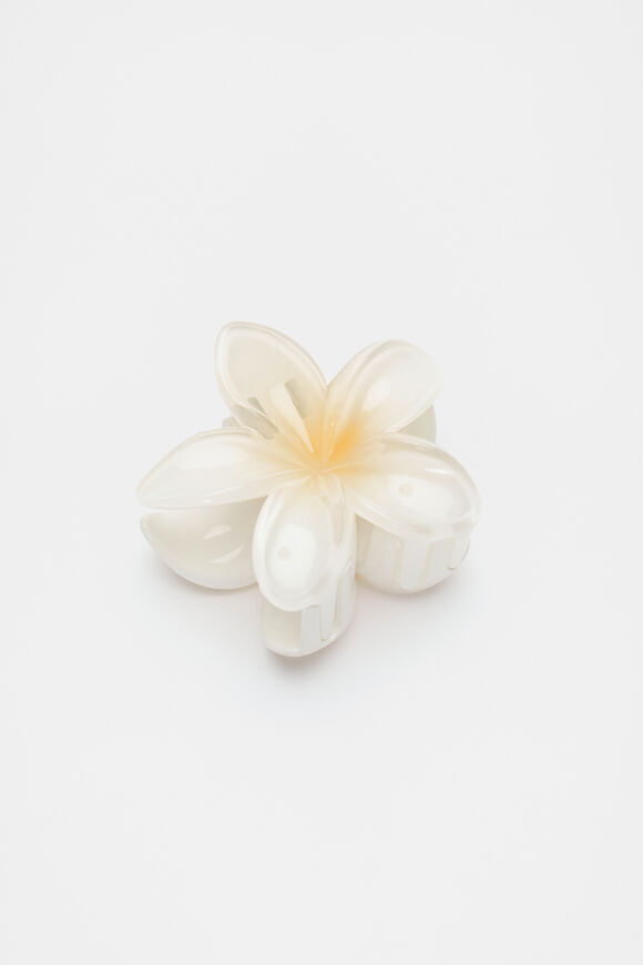 Hibiscus Claw Clip  Cream  hi-res