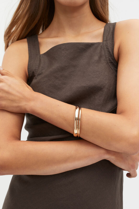 Organic Bangle Set  Gold  hi-res