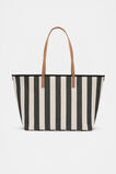 Stripe Large Fabric Tote  Black Stripe  hi-res