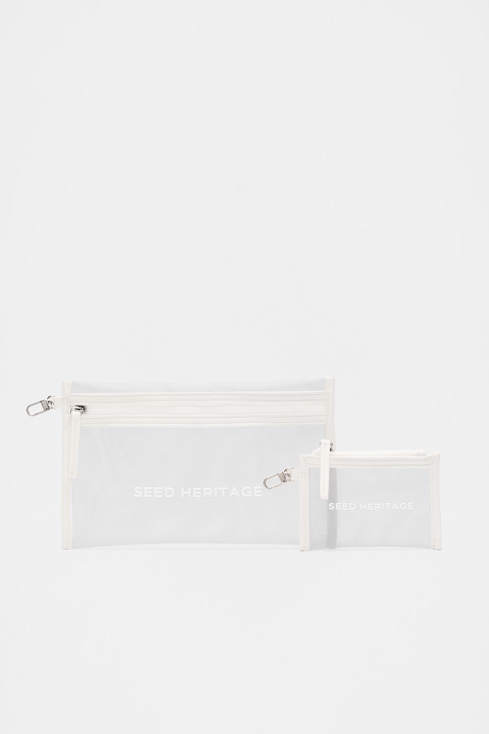 Mesh Pouch Set  Cloud Cream