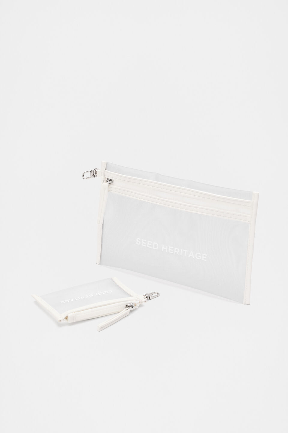 Mesh Pouch Set  Cloud Cream