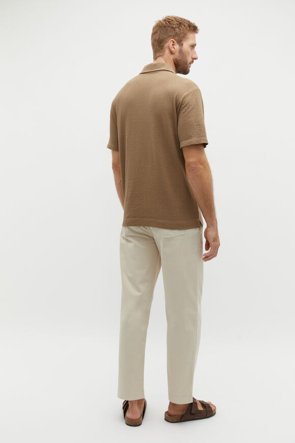 Tonal Stripe Polo  Dark Nougat  hi-res