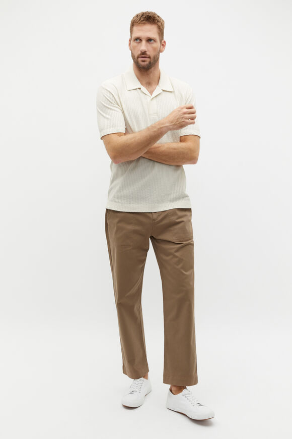 Tonal Stripe Polo  Ivory  hi-res