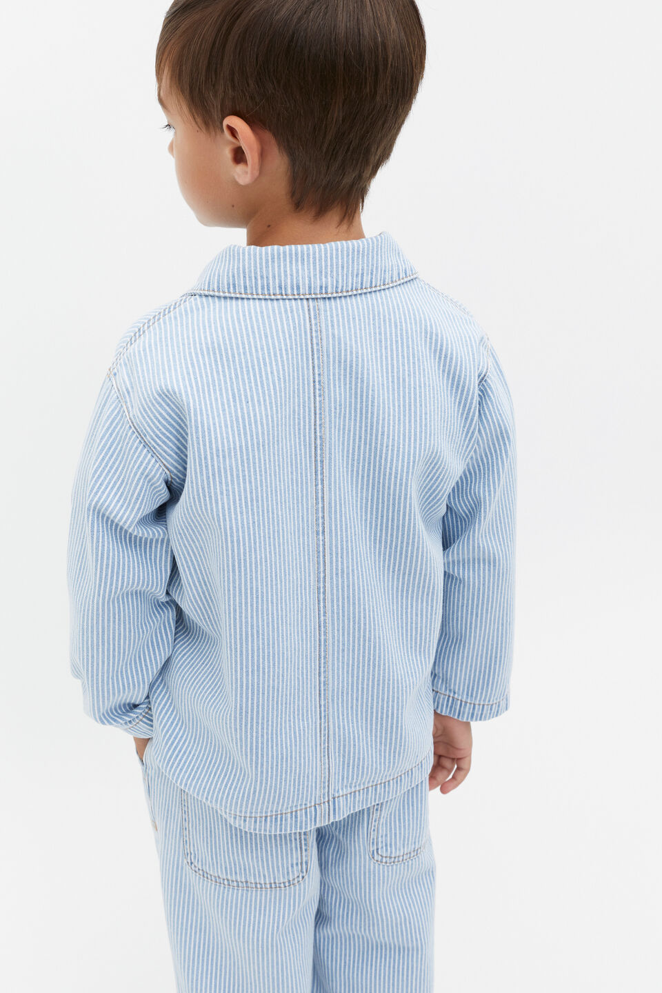 Stripe Shacket  Denim Stripe