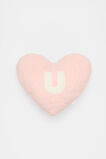 Heart Initial Cushion  U  hi-res