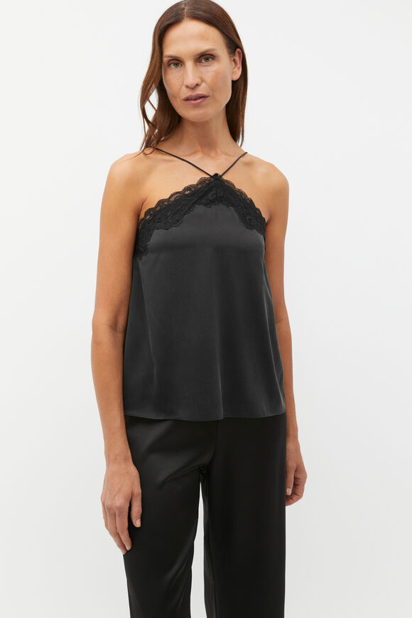Silk Lace Camisole  Black  hi-res