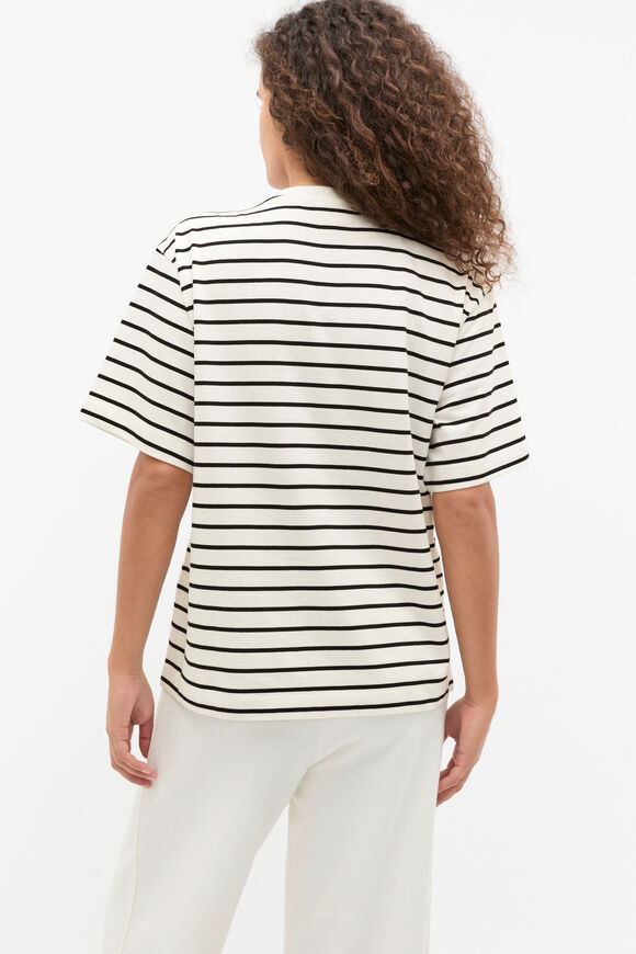 Heritage Embroidered Tee  Cloud Cream Stripe  hi-res