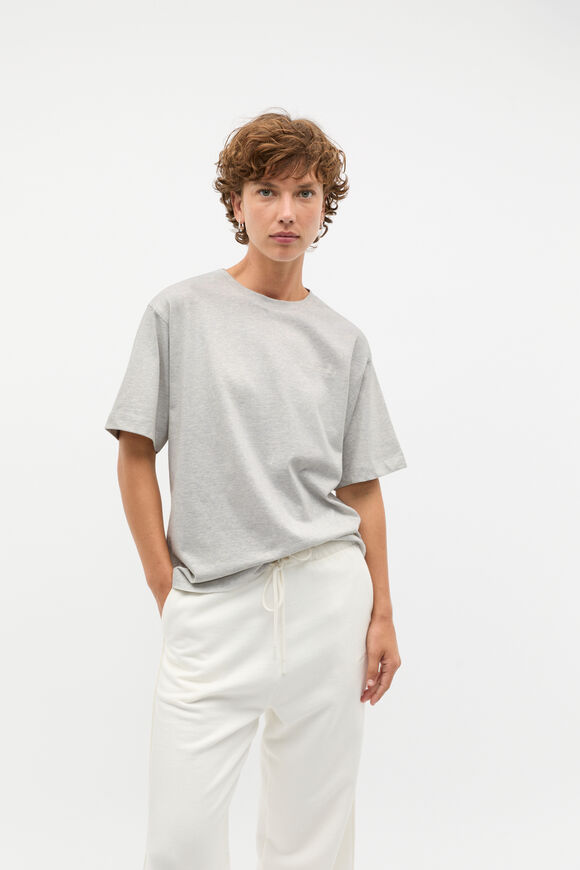 Heritage Embroidered Tee  Vintage Grey Marle  hi-res
