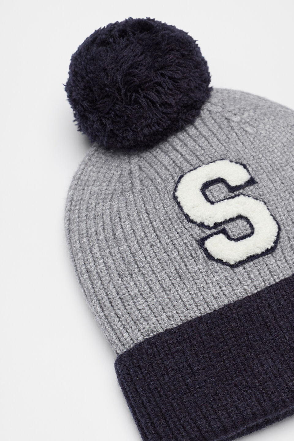Colourblock Initial Beanie  S