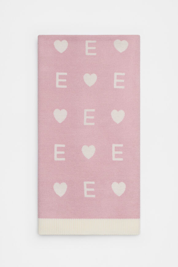 Heart Initial Blanket  E  hi-res