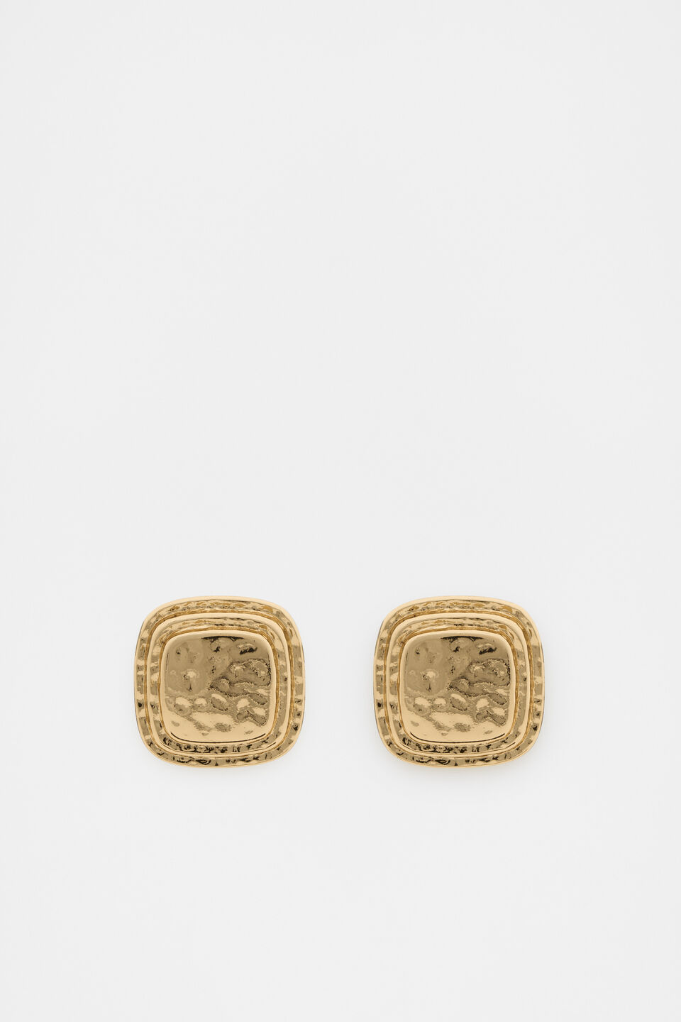 Square Vintage Stud  Gold