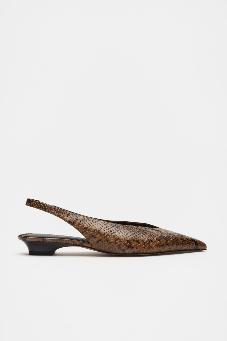 Avery Snake Print Slingback  Toffee Snake Print