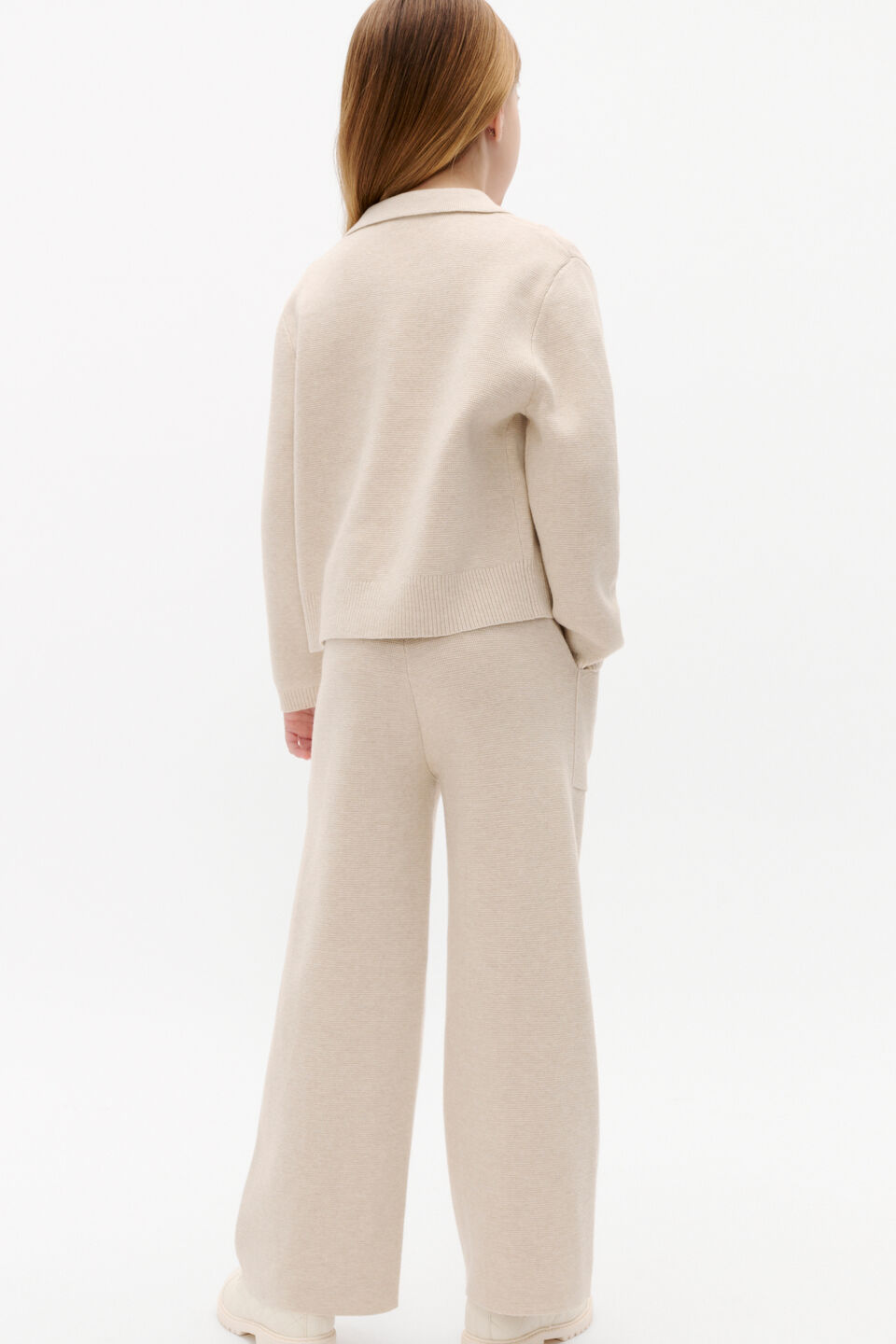 Button Up Cardigan  Oat Marle