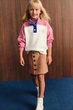 Colourblock Knit Sweater  Raspberry  hi-res