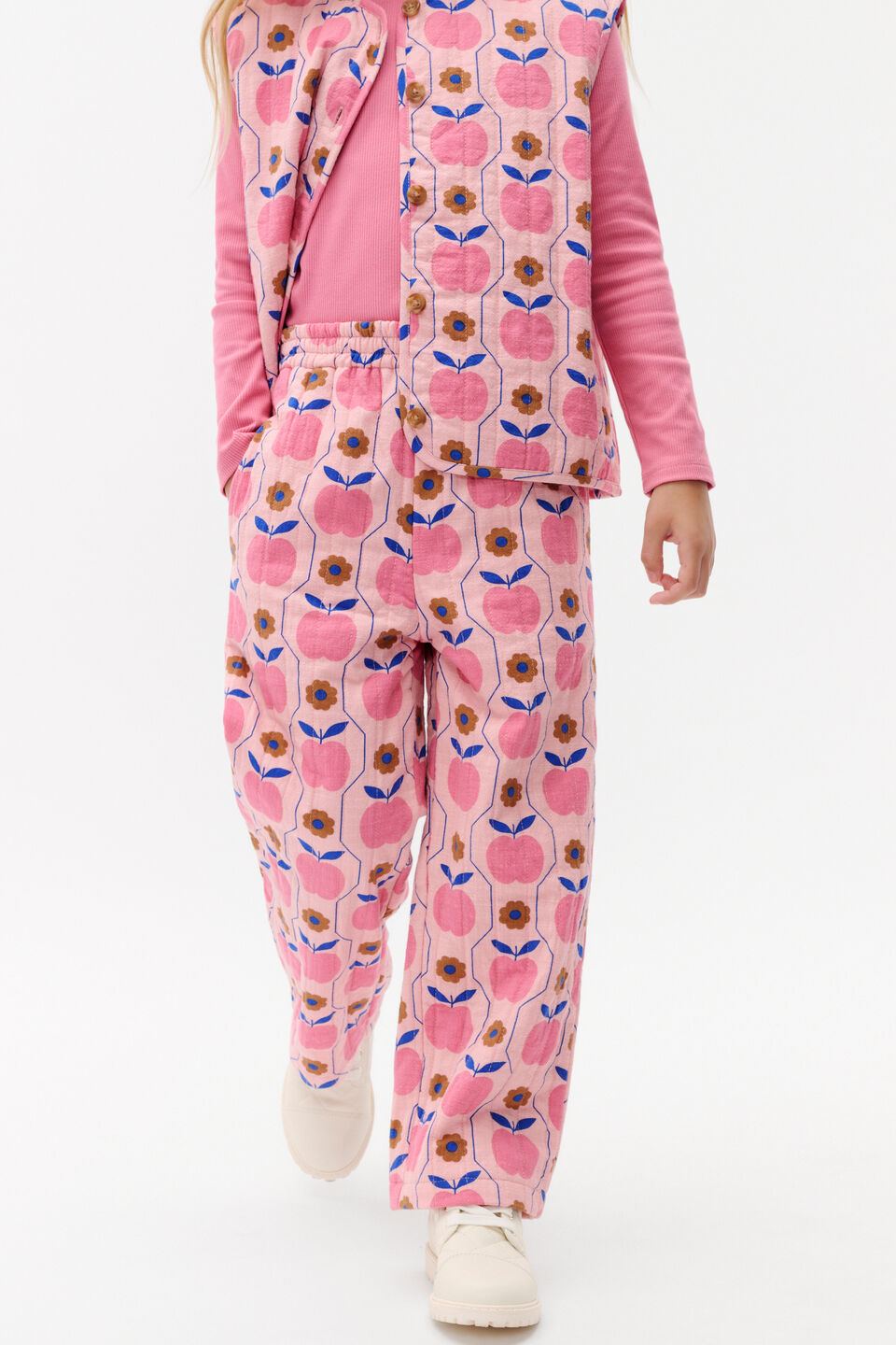 Apple Quilted Pant  Rose Petal