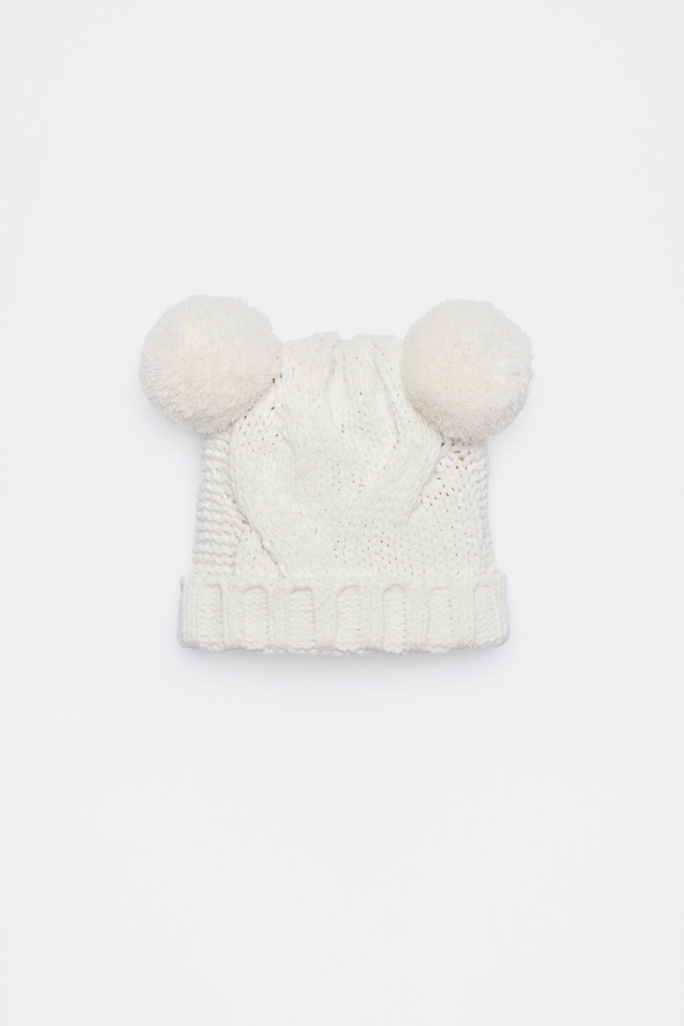 Mini Cable Knit Beanie  Classic Cream