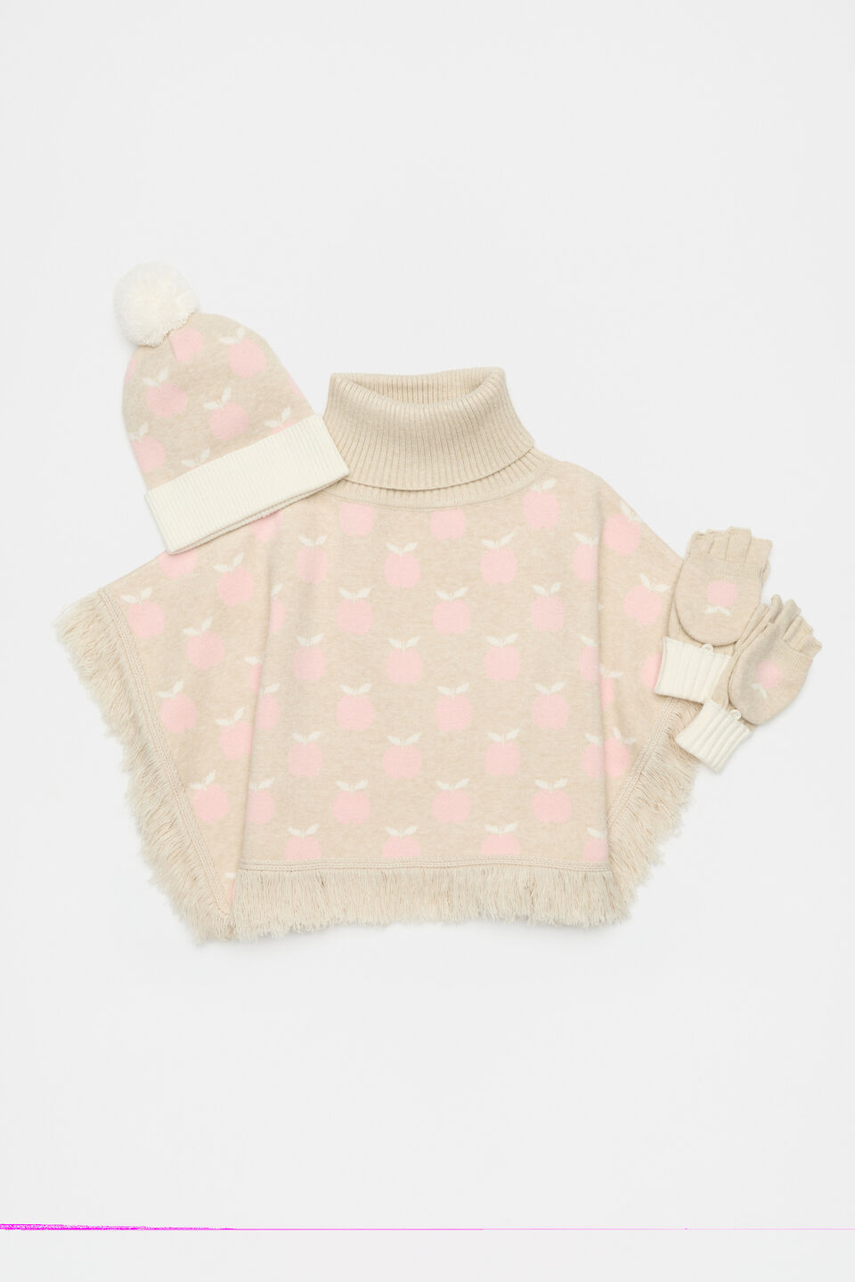 Apple Poncho  Oat Marle