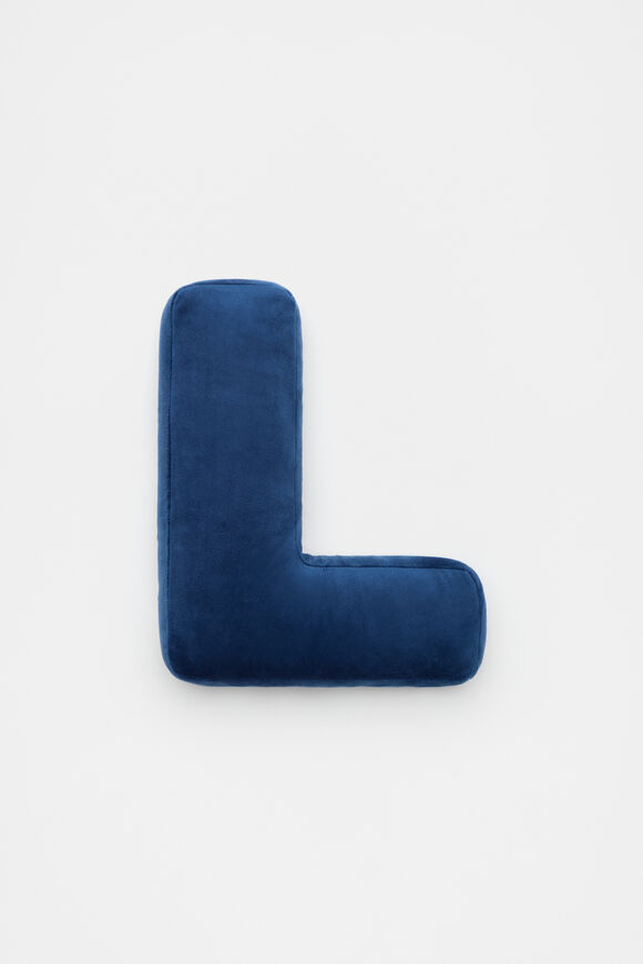 Blue Velvet Initial Cushion  L  hi-res