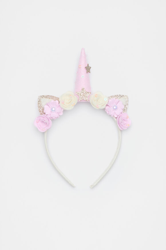 Felt Flower Unicorn Headband  Multi  hi-res