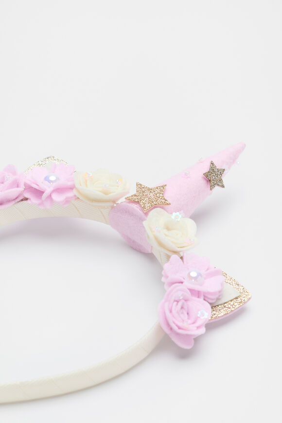 Felt Flower Unicorn Headband  Multi  hi-res
