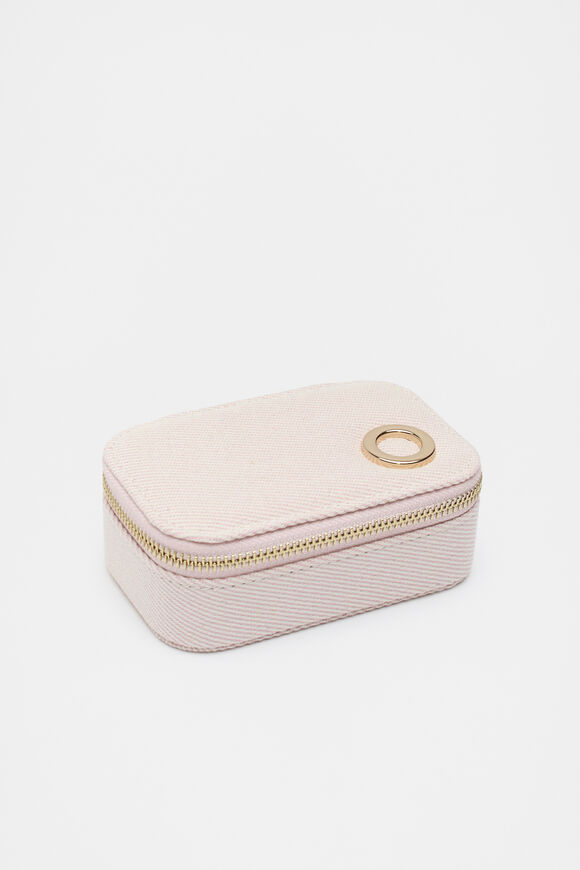 Initials Mini Jewellery Case Rose Petal  O  hi-res