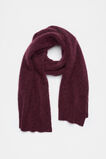 Fluffy Textured Scarf  Plum Red Marle  hi-res