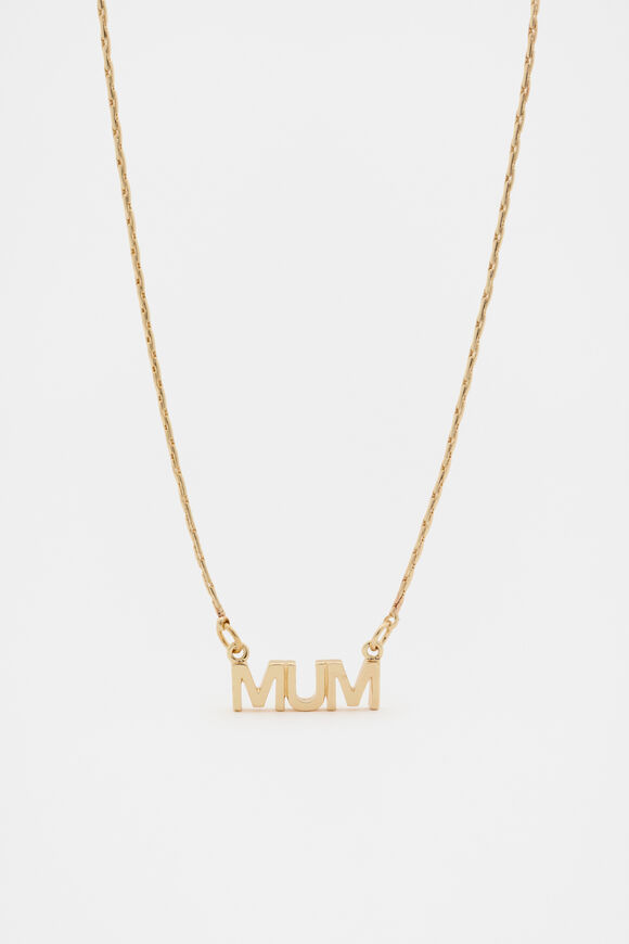 Mum Necklace  Gold  hi-res