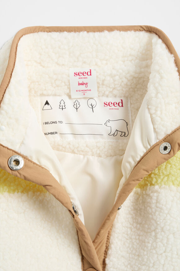 Colourblock Teddy Jacket  Multi  hi-res