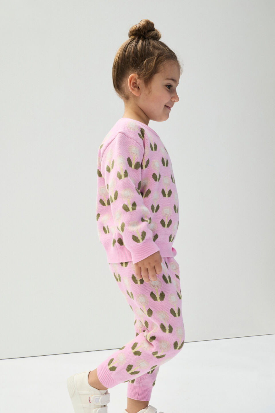 Tulip Knit Legging  Fairy Floss