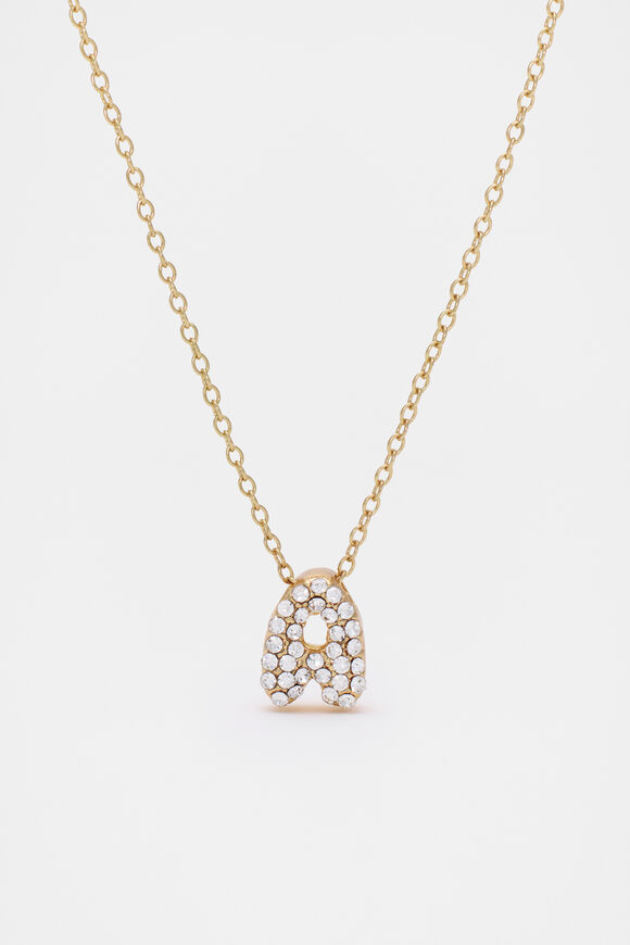 Initial Jewel Bubble Necklace  A  hi-res