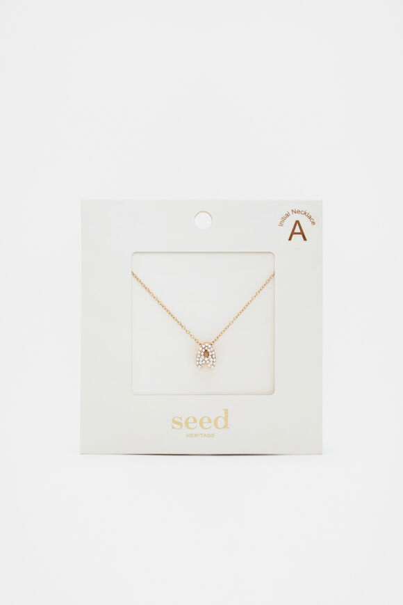 Initial Jewel Bubble Necklace  A  hi-res