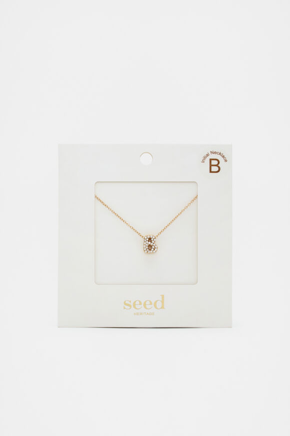 Initial Jewel Bubble Necklace  B  hi-res