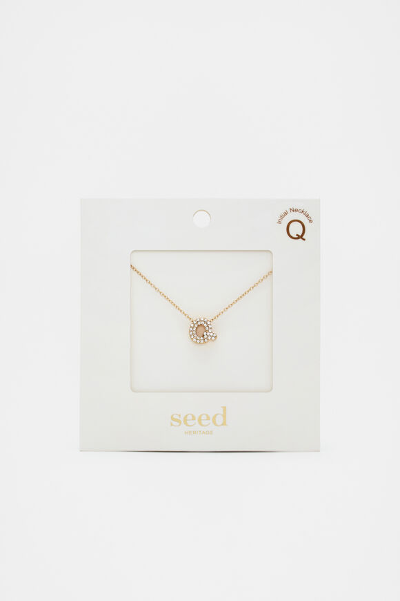 Initial Jewel Bubble Necklace  Q  hi-res
