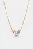 Initial Jewel Bubble Necklace  V  hi-res