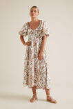 Palm Print Midi Dress    hi-res