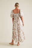 Palm Print Midi Dress    hi-res