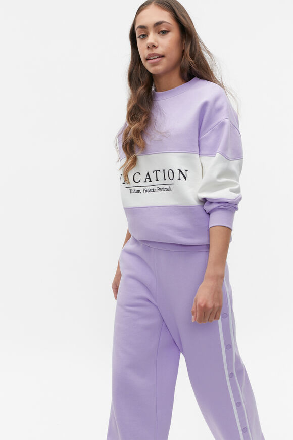 Colourblock Sweat  Amethyst  hi-res