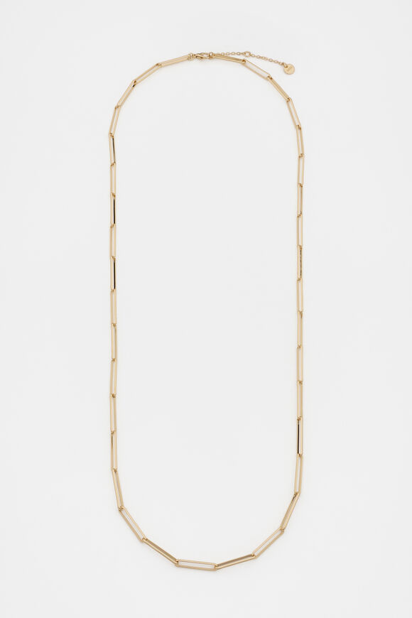 Long Link Necklace  Gold  hi-res