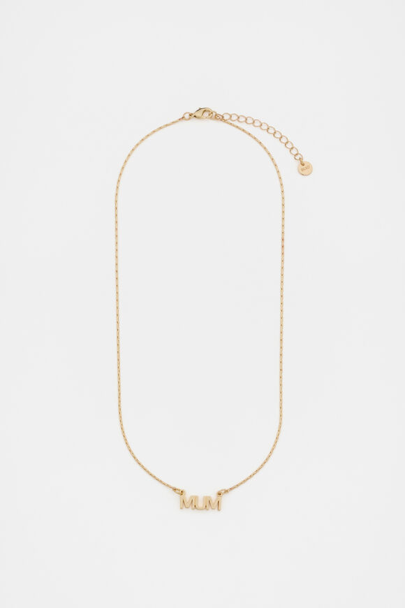 Mum Necklace  Gold  hi-res