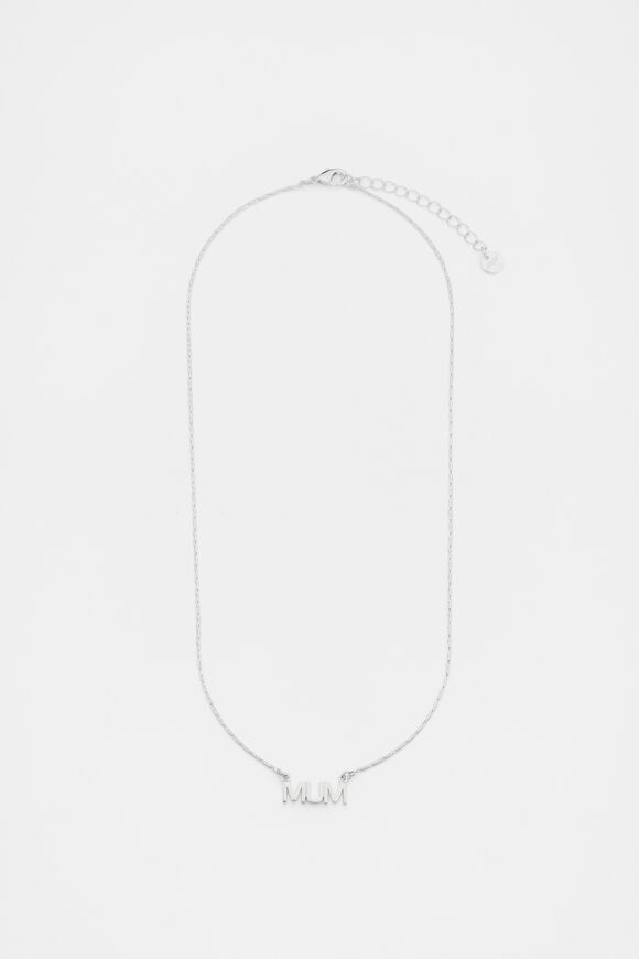 Mum Necklace  Silver  hi-res